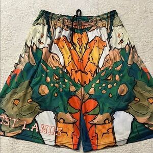 Lost Lands Festival athletic/swim Colorful Graphic Shorts. Medium